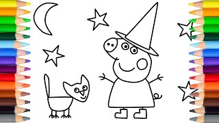 Samen peppa pig halloween tekenen - voor kinderen!