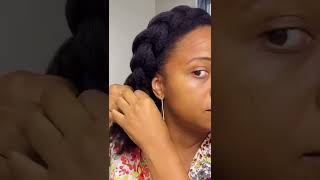 NO TENSION FLUFFY BRAID ON NATURAL HAIR | grow back your edges #naturalhair #shorts #4chair