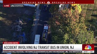 Injuries reported in NJ Transit bus crash in Union, NJ | NBC New York