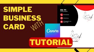 How To Design A Simple Business Card | Canva