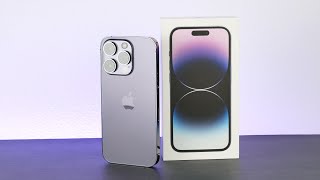 Apple iPhone 14 Pro Dunkellila Unboxing & kurzer Überblick