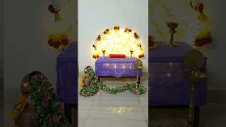 Ganesh Chaturthi Backdrop Decoration at home | Ganpati Backdrop Decoration