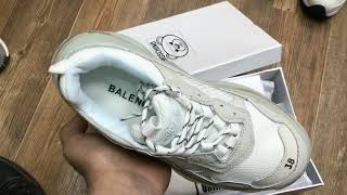 Balenciaga triple s clear sole white