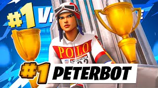 1ST PLACE SOLO CASH CUP 🏆(25 Kill Win) | Peterbot