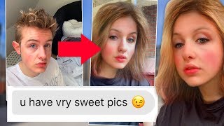 Catfishing Men on Tinder with a Snapchat Filter!