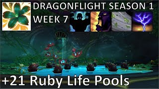 +21 Ruby Life Pools (Fortified) | Preservation Evoker PoV M+ | Dragonflight Mythic Plus