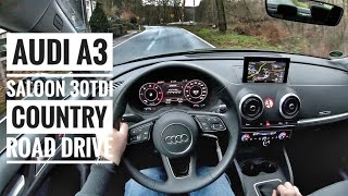 Audi A3 Sedan 30 TDI (2019) | POV Country Road Drive