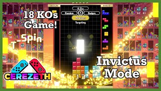 Tetris 99 Invictus - Getting 18 KOs Win :D