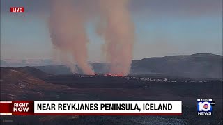 Volcano erupts in Iceland for 7th time since last December