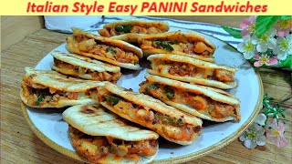 EASY Italian Style Chicken Panini Sandwich Recipe | Panini Sandwich With Easy Homemade Bread |