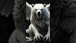 Incredible Animal fusion||Ai creates white bear-Eagle hybrid fusion #aicreations #ytshorts #animals