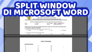 Split Window di Microsoft Word