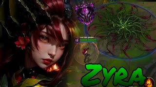 Wild Rift:MID LINER NEW CHAMPION ZYRA VS YASUO FULL GAMEPLAY ITEMS/RUNES)