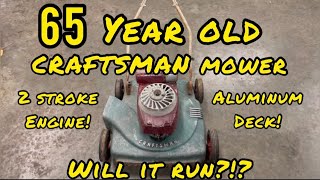 Vintage 1957 CRAFTSMAN 2 stroke mower! Will it still run?!?