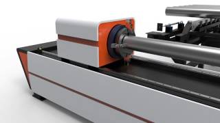 Automatic feeding BCL-6000FRA Fiber Laser Cutting Mchine for Pipe