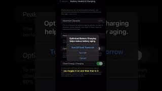 Turn on optimized battery now. #iphone #iphonetips #shorts