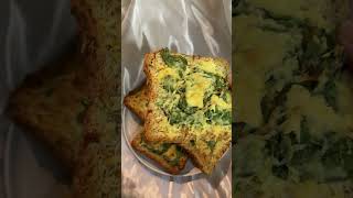 Spinach cheese toasted bread