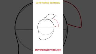 Easy to draw a cute mango #fruitdrawing #easytodraw