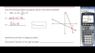 U1D4  Solving by graphing calc