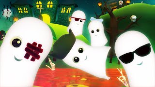 five little ghosts | scary rhymes | nursery rhymes | halloween song