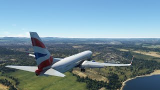 Boeing 737-800, British Airways, approach into Edinburgh, Scotland 🏴󠁧󠁢󠁳󠁣󠁴󠁿