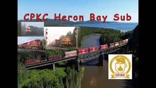 CP 7020, 7022 military locomotives, KCS 3 amigo's, and Superior aerial views on the Heron Bay Sub