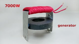 I Create 260v 7000W Free Energy Electricity Generator With PVC Wire Transformers magnet