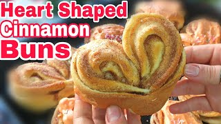 Last minute, Fast and Easy Recipe for VALENTINE'S DAY, Heart Shaped Cinnamon Buns