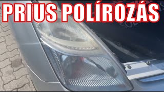 Toyota pasztás lámpabúra polírozása.