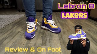 Lebron 8 Lakers Review and On Foot