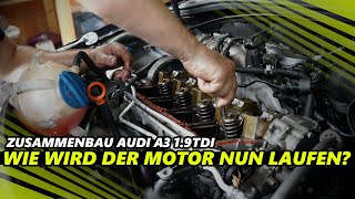 Der Motor wird zusammengebaut - Läuft er nun wieder Problemlos? [Teil 3] #audi #a3 #tutorial