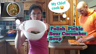 How to cook Polish pickle sour cucumber soup/ Jak zrobić kwaśna zupę ogòrkową polskie jedzenie