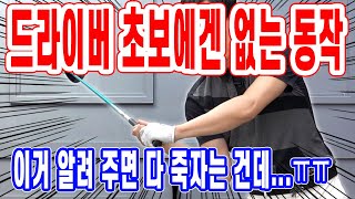 드라이버 초보에게 없는 동작#1 힘들게 회전 마세요~ 왼팔 그네 타면 250m 나감