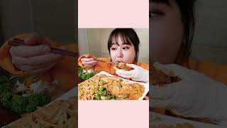 꾸덕꾸덕쓰 투움바 파스타에 자메이카통다리 치킨까지 먹방 PASTA CHICKEN REAL SOUND ASMR MUKBANG SHORTS