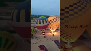 Balloon ride at sunrise above the Nile River #egypt #luxor #shorts #short #reels #travel #vlog