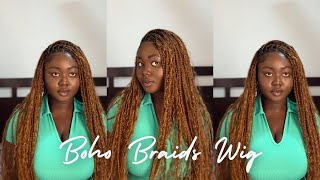 NO MORE BRAIDS! Glueless 7x7 closure braided Wig | How to install braided lace wig