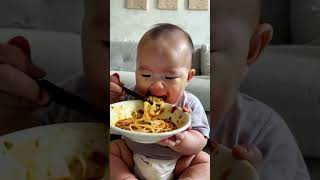 Baby eat food #shorts #shortvideo