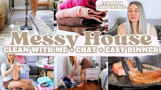 MESSY HOUSE CLEAN WITH ME + EASY DINNER | STAY AT HOME MOM CLEANING MOTIVATION | DOSSIER | MarieLove