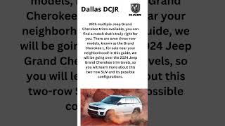 2024 Jeep Grand Cherokee Trim Levels | Dallas Chrysler Dodge Jeep RAM #shorts