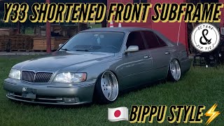 Y33 SHORTENED FRONT SUBFRAME (HOW TO SLAM A Q45 and Cima)