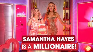 Watch the moment Samantha Hayes becomes Britain’s newest millionaire with Heart!