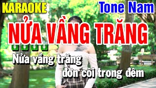 Karaoke Nửa Vầng Trăng Nhạc Sống Tone Nam | Beat Yến Như