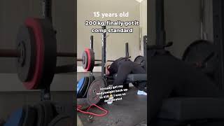 15 years old benching 200kg Wow Riley O'Donnell 93kg #powerlifting #bench #workout #strong #lift