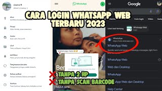 Login Whatsapp web Tanpa scan barcode | Cara masuk whatsapp web tanpa scan barcode