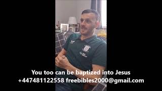 Christian scaffolder gets baptized into Jesus Christ in his bath tub in Preston UK