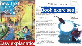 Milk for the cat || book exercises || class -8 #gemsengliahreader