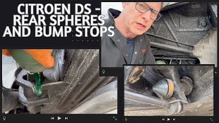 1973 Citroen DS21 (DSuper 5) Rear bump stops and rear sphere replacement.