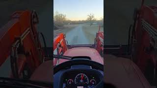 nice morning tractor drive