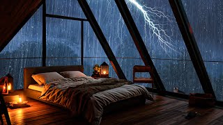 Regengeräusche zum einschlafen und Entspannen - Starker Regen und Gewitter im Wald in der Nacht #17