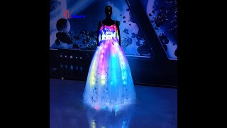 Amazing LED dress light up costume for show